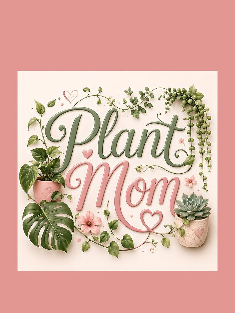 Plant Mom | Botanical Houseplant Lover Design by Stubblejumper Artworks