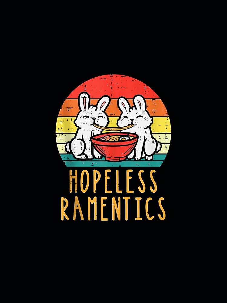 Hopeless Ramentics Bunnies Ramen Retro Anime Japanese Noodle by DeannaMarks