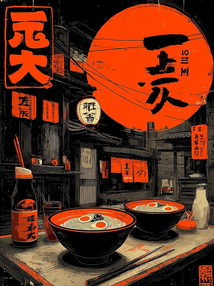 The Noodle Merchant by Retro Type