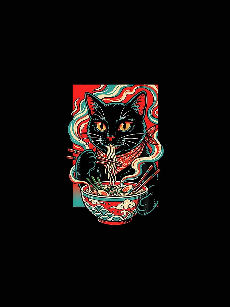 Funny Kawaii Ramen Cat by Trungles-tee