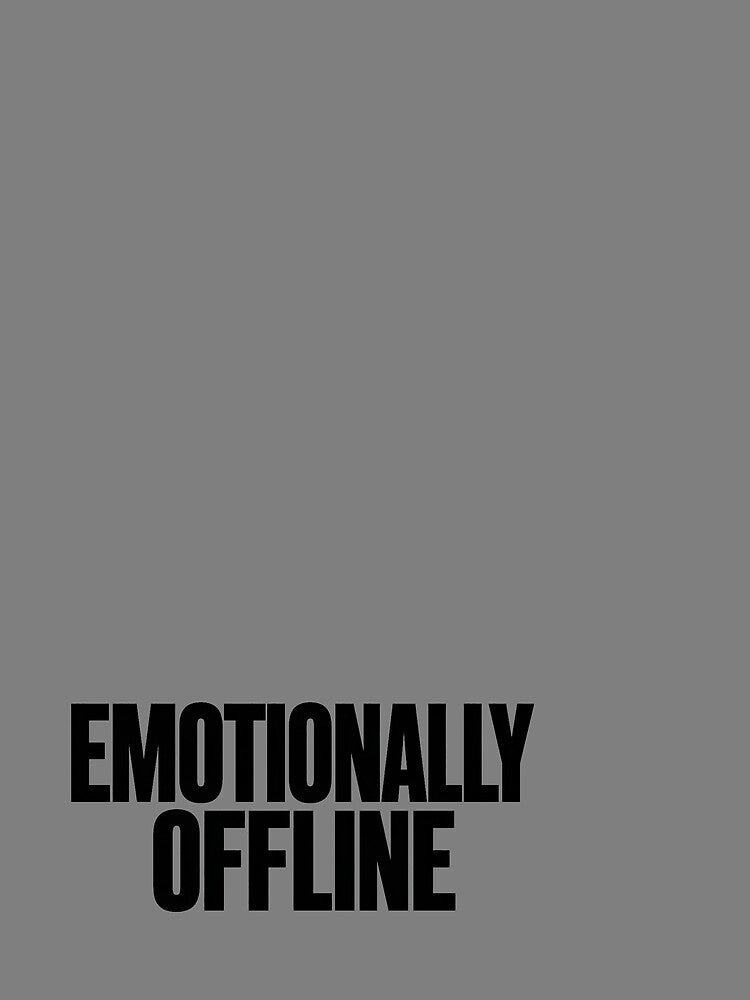 Emotionally Offline Hoodie | Antisocial Typography Design by SkullVor