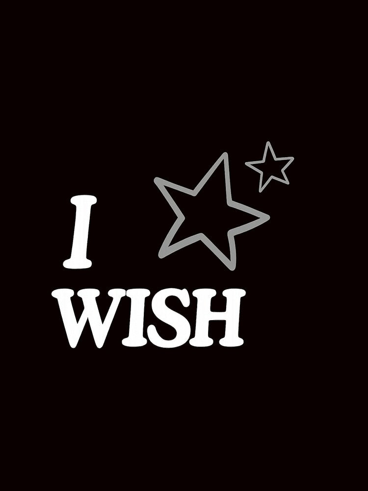 I Wish | Dreamy Star Aesthetic Typography Design by K-Fashion Hub