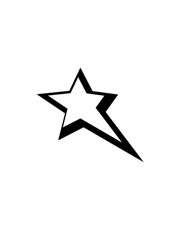 Graphic Y2K star black and white by oxymorion