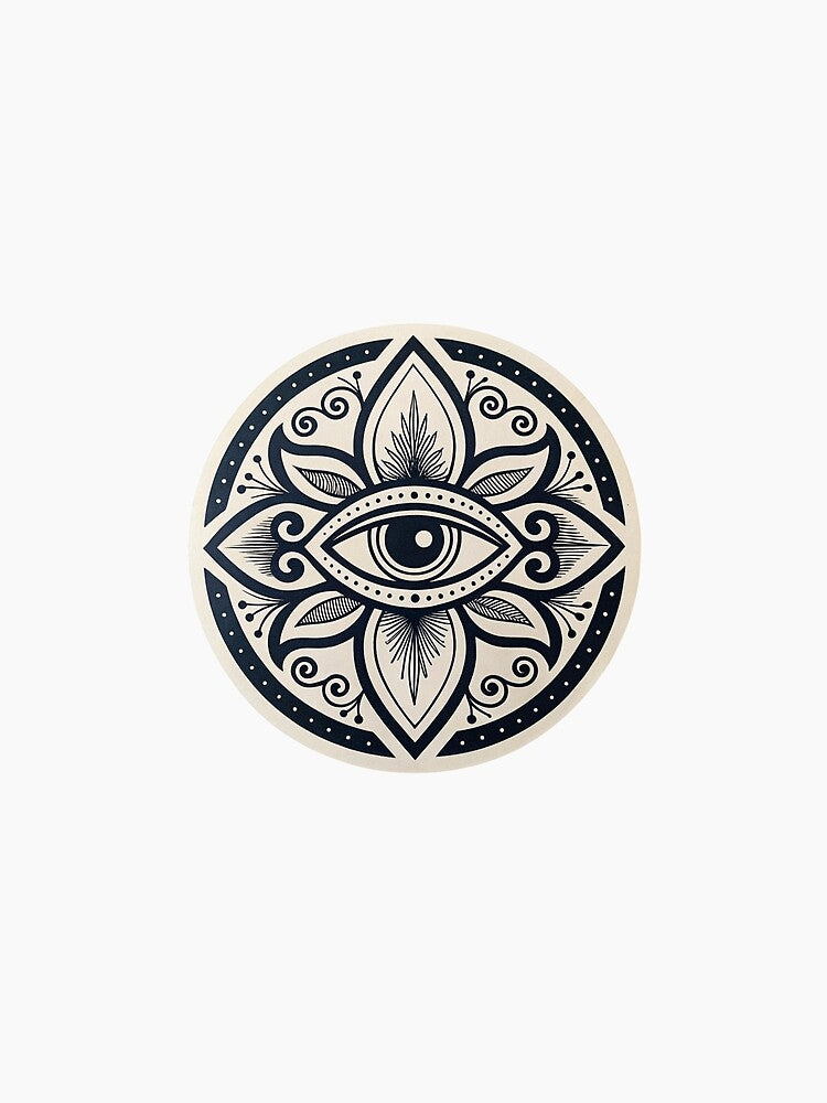 Evil eye black absorbing and repelling negative energy with its inherent strength and power. by Lucky 777