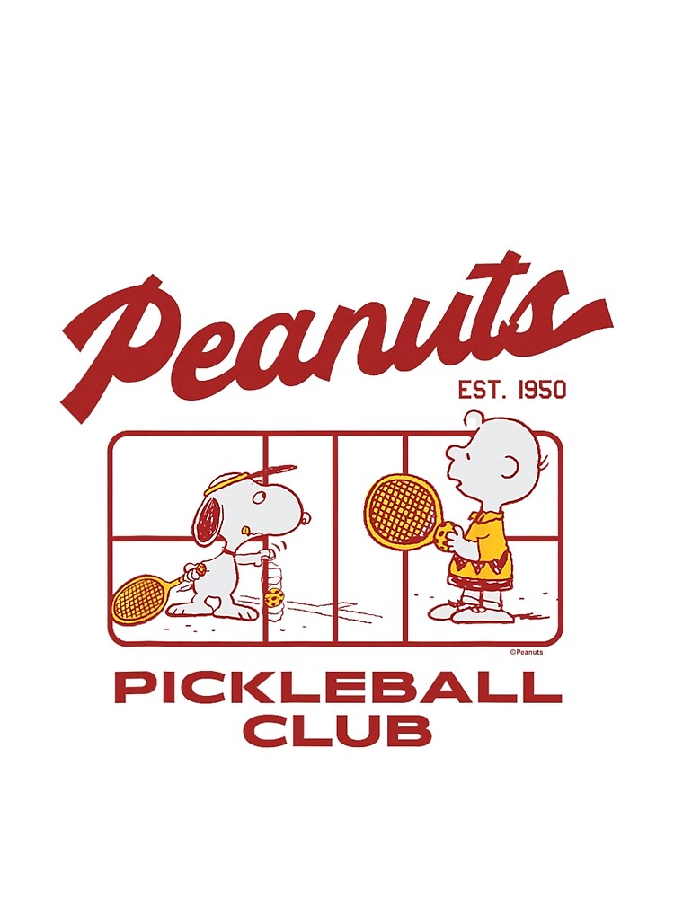 Peanuts Pickleball Club Est 1950 Vintage Sports Team by donadomayle7