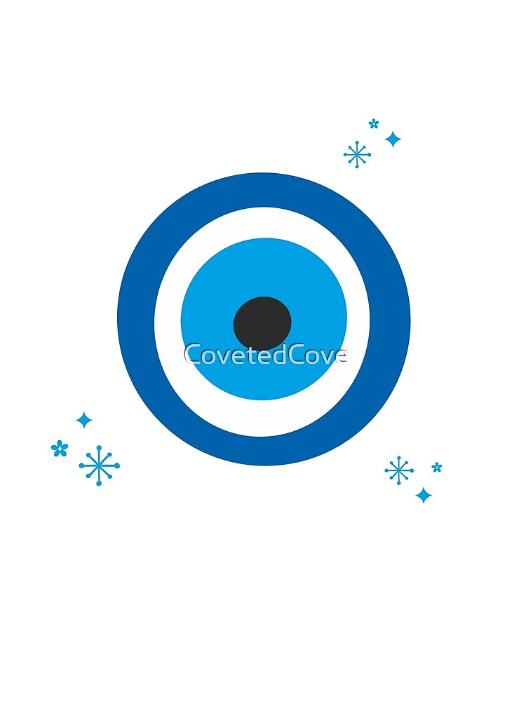 Greek Mati Evil Eye Sticker Blue Nazar Protection Charm Greek Lucky Symbol by CovetedCove