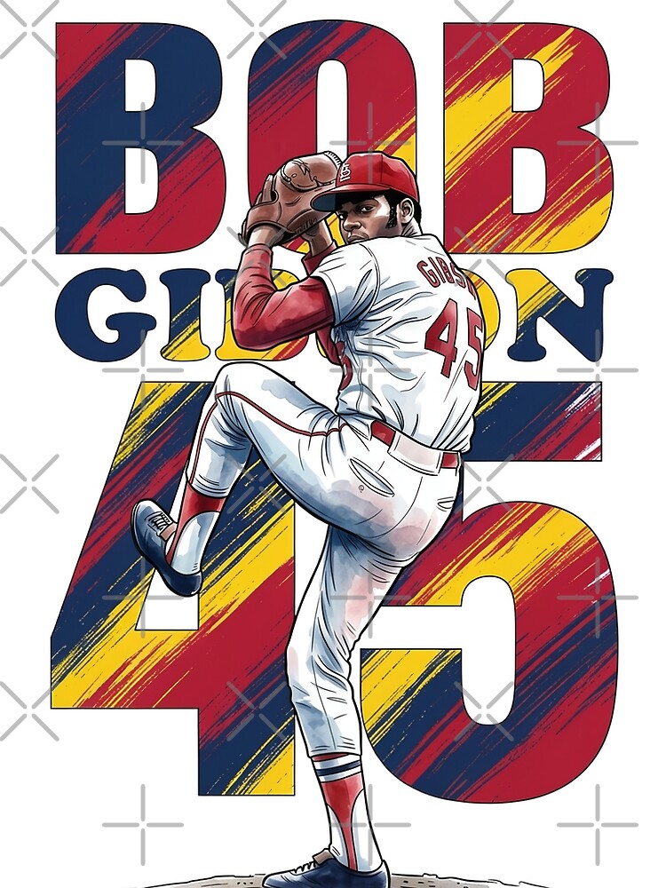 Retro Bob Gibson 45 - St. Louis Baseball Legend by Thogan0416