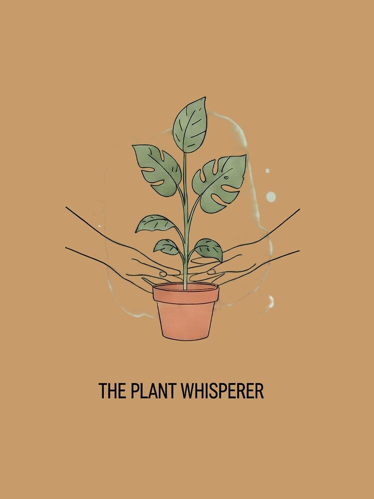 Plant Whisperer Minimalist Aesthetic Houseplant Lover Gift by Dariusz.K