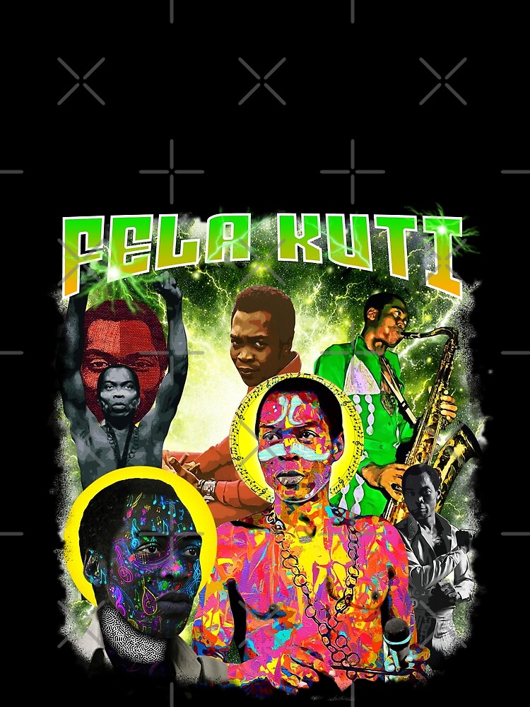 Fela Kuti Vintage Bootleg collage - Afrobeat music Retro 90s style by Youngkev-arts