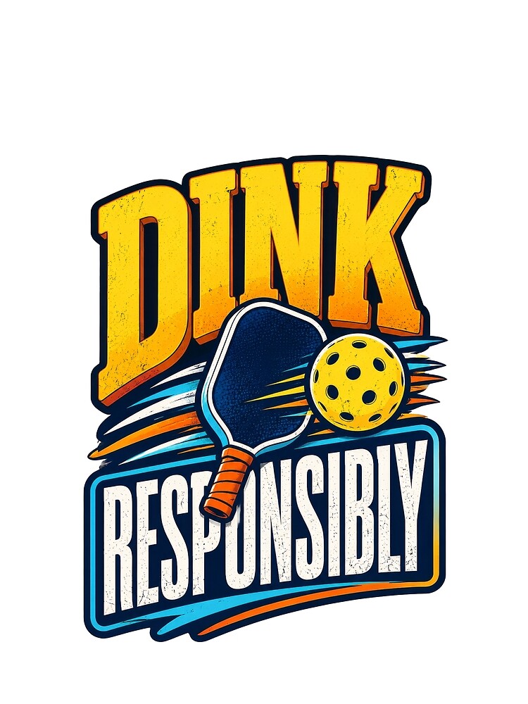 Dink Responsibly Funny Retro Pickleball Sport by Mr Lee