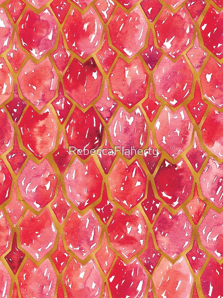 Dragon Scales | Red and Gold by RebeccaFlaherty