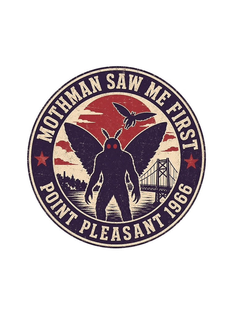 Mothman Saw Me First Point Pleasant 1966 Vintage Cryptid Paranormal Gift True Crime by Amnesia-Proto