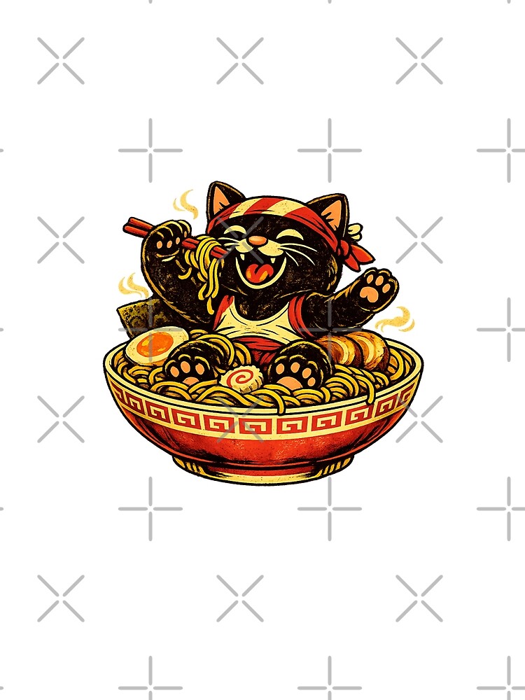 Ramen Cat – Bowl Dive by LuveraxArt
