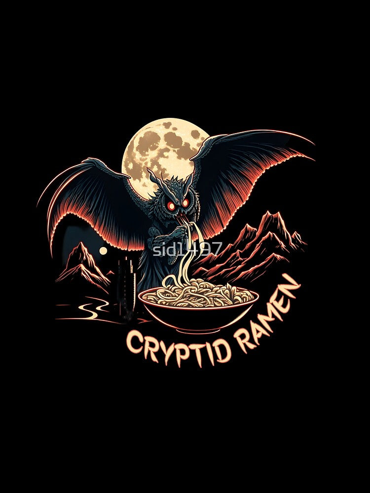 Mothman loves ramen by SidTastic