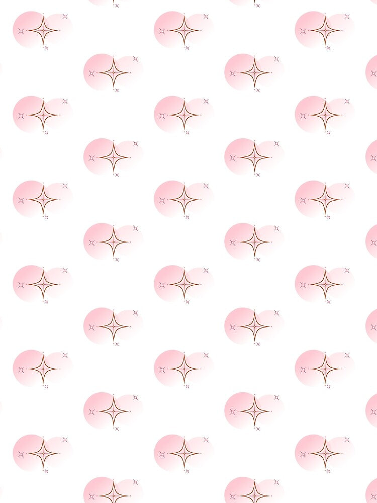 Retro Sparkle Star with Pink Heart Glow by Rehnair