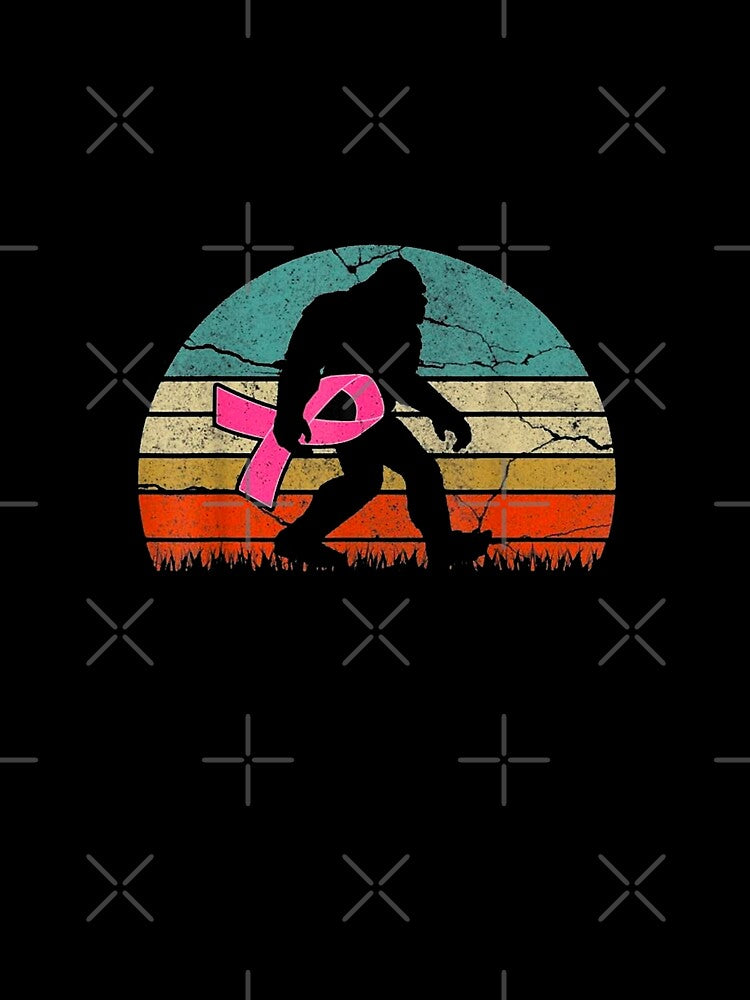 Bigfoot women breast cancer survivor Vintage tee gift by alexquang