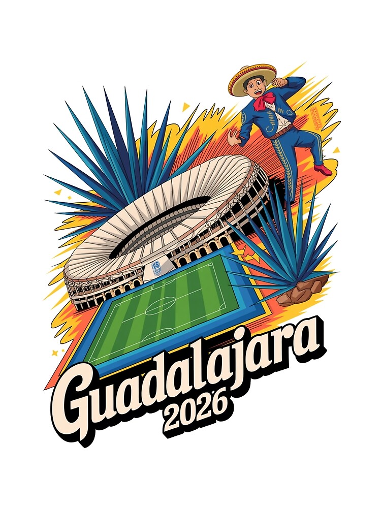 Guadalajara 2026  Mexico Football Soccer Souvenir T-Shirt V21 by DarylWelsh2024