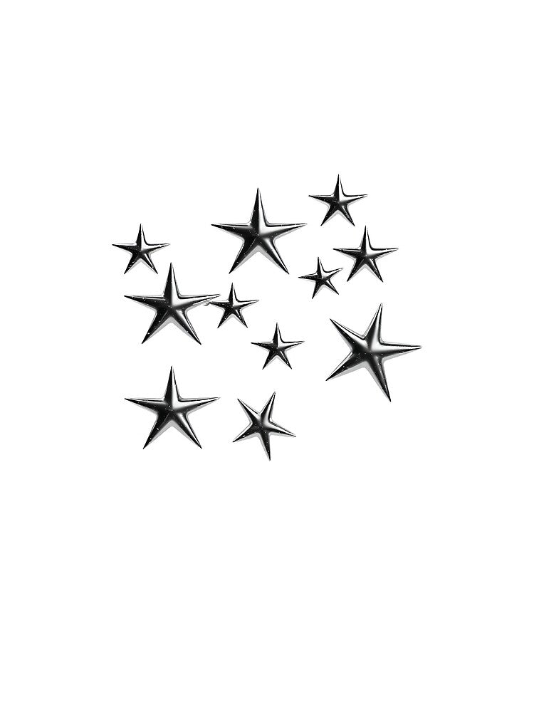 Chromed Galaxy Stars Icon Logo 3D by Uzi-Design