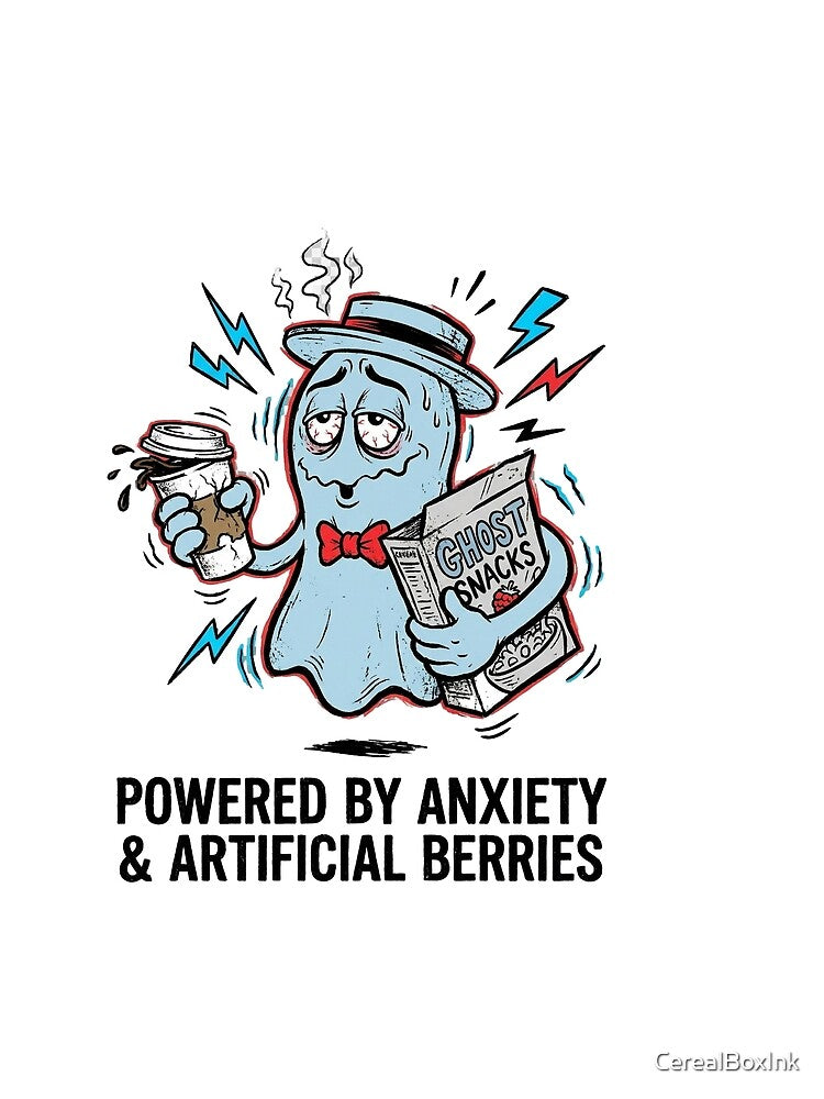 Powered by Anxiety and Artificial Berries Shirt by CerealBoxInk