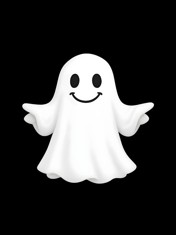 Cute 3D Smiling Ghost - Halloween and Spooky Character by hc-u
