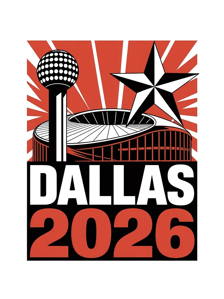 Dallas 2026 Texas Soccer Souvenir T-Shirt V1 by DarylWelsh2024