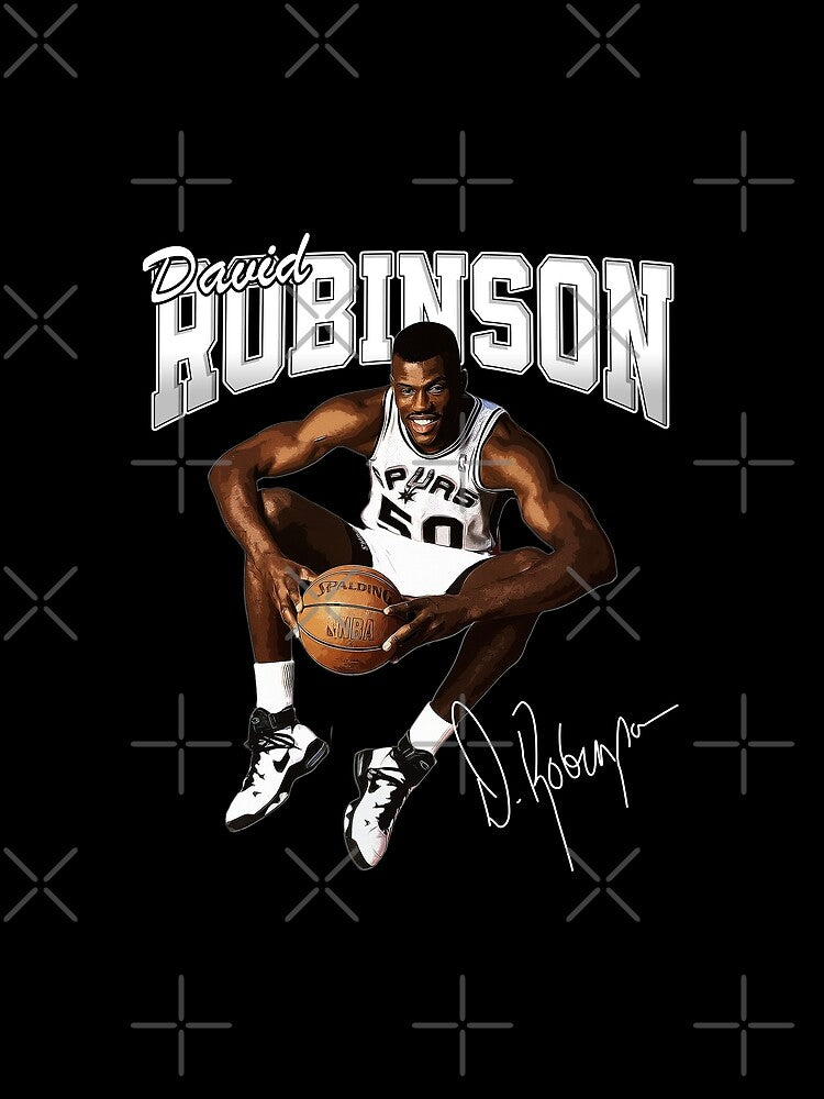 David Robinson Basketball Legend Signature Vintage Retro 80s 90s Bootleg Rap Style by MariaCollier