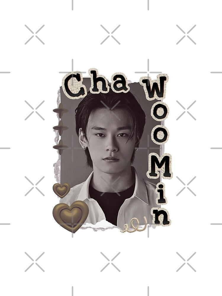 Cha Woo-min : Korean Drama Actor Scrapbook Collage Cozy Y2K Vintage Design by HELL0WBELLO