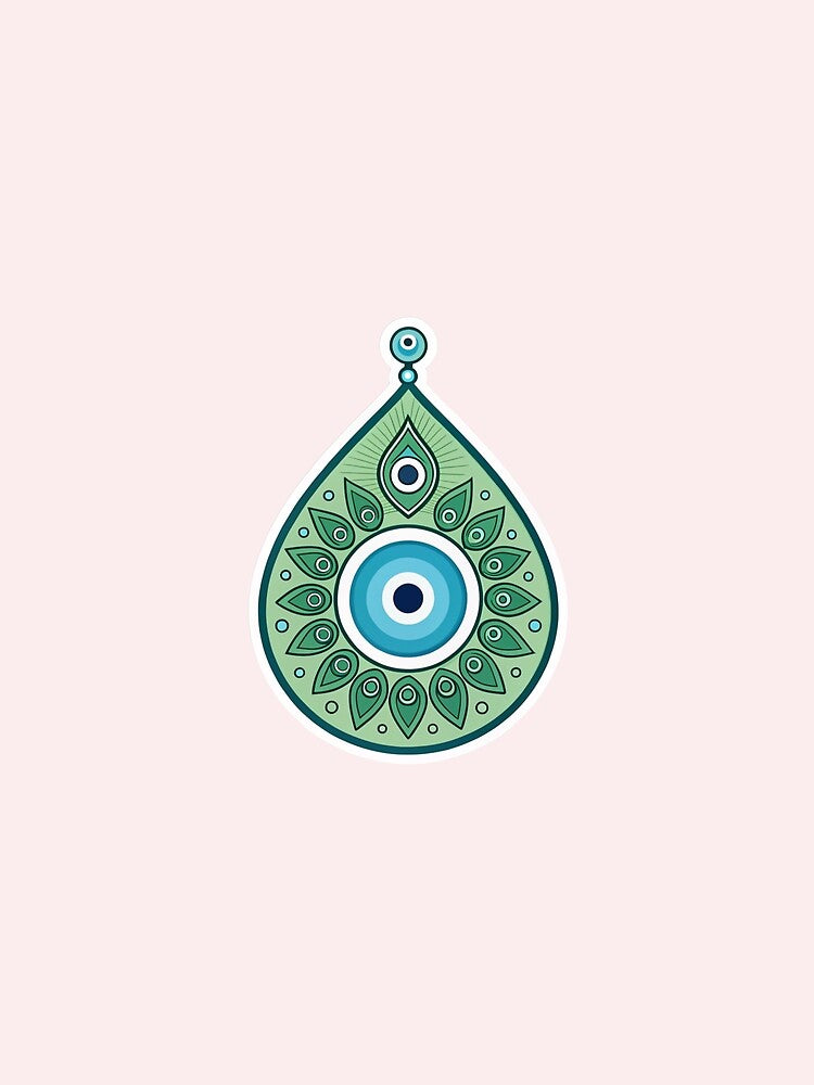 Green Evil eye by Lucky 777