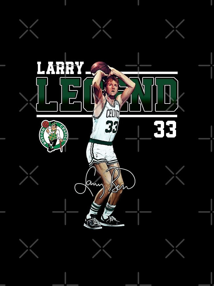 Larry Bird Legend Basketball Air Bird Signature Vintage Retro 80s 90s Bootleg Rap Style by LedanWyman