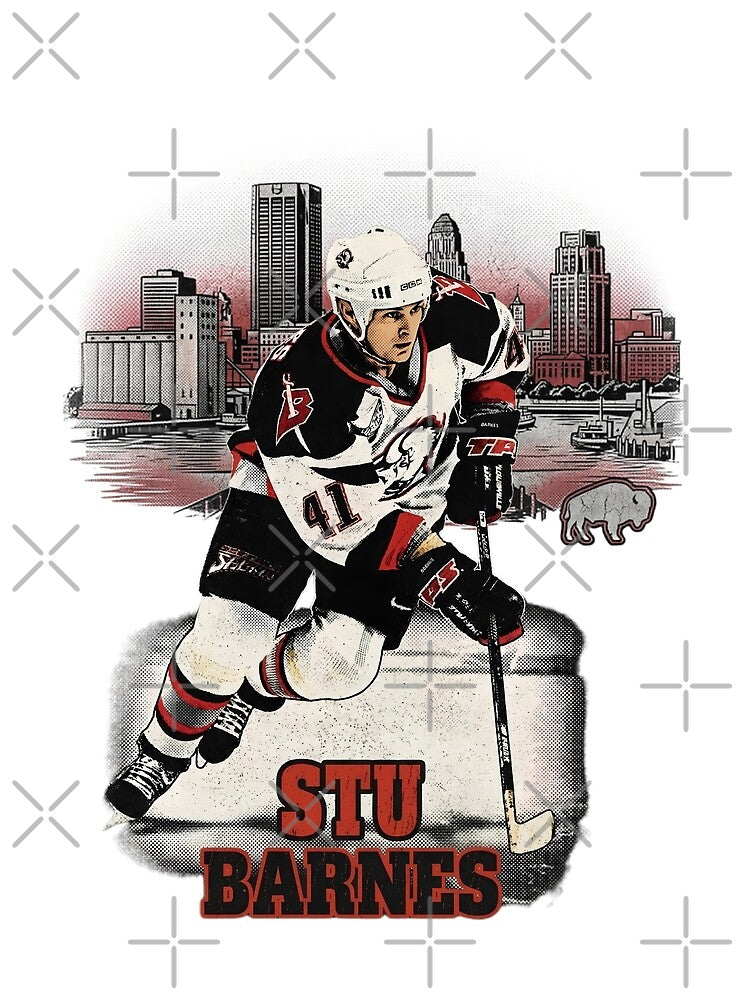 Stu Barnes Retro 90s Vintage Bootleg Style Buffalo Hockey by Thogan0416