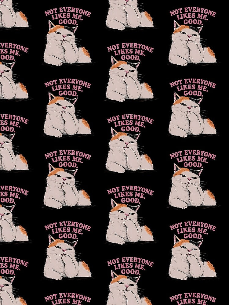 Not Everyone Likes Me And That's Fine Sarcastic Cat Design by ChaoticCatIlust