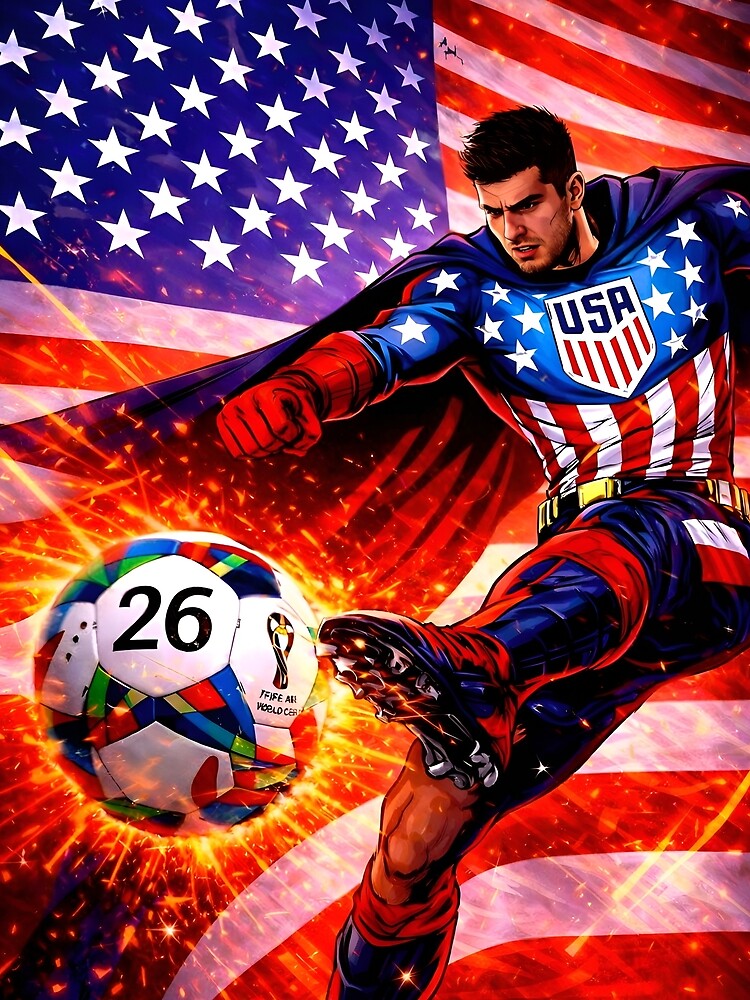 USA Soccer World Cup 2026 Superhero by 07Saga01city