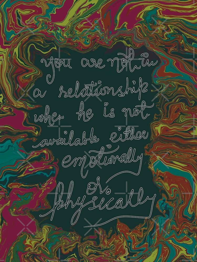 You are not in a relationship abstract pop art green by chuckletuckle