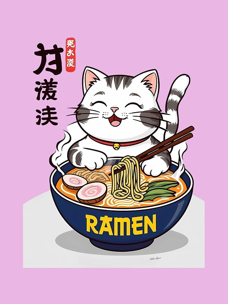 The Ramen Cat 03 by Lazyfoxink