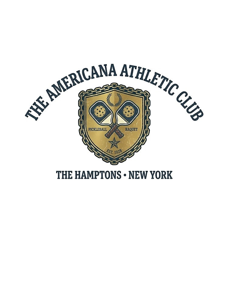 The Americana Athletic Club | Vintage Pickleball Hamptons Crest by HERITAGE COURT