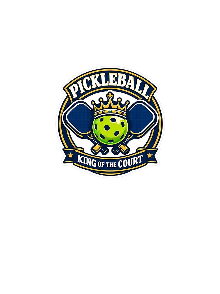Pickleball Royal Badge – King of the Court Sticker by Timeless Junction