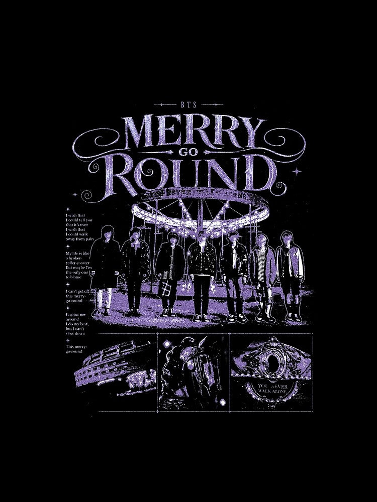 BTS Merry Go Round Purple Aesthetic Vintage by moamaxshop