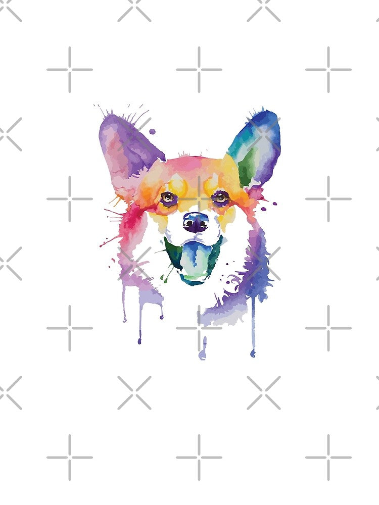 Cute Corgi Watercolor by DogGarden