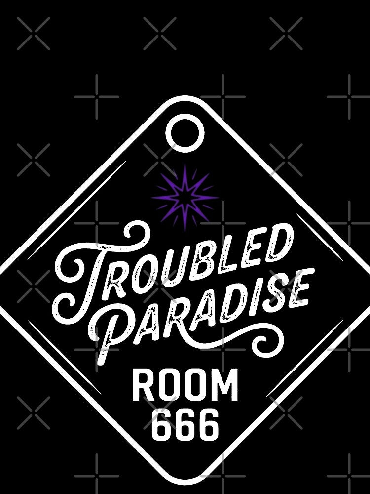 Troubled Paradise Retro Motel Tag by Aymanejed