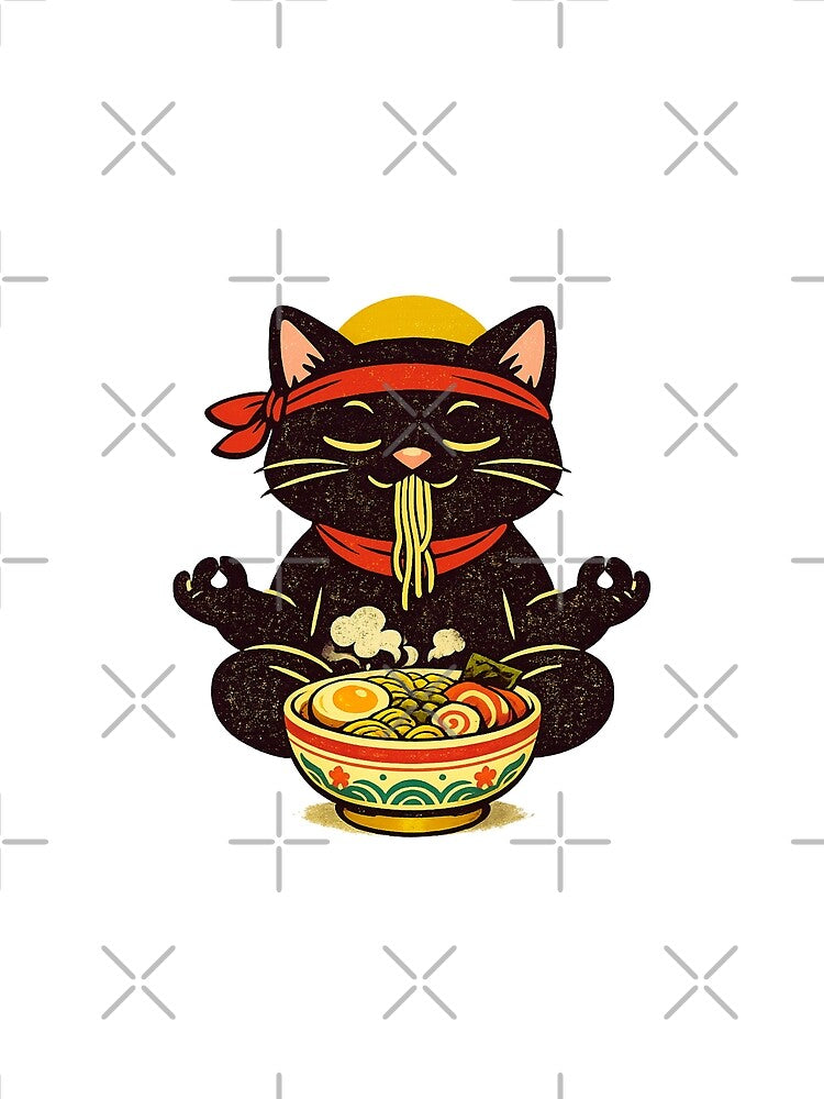 Ramen Cat – Yoga Snack by LuveraxArt
