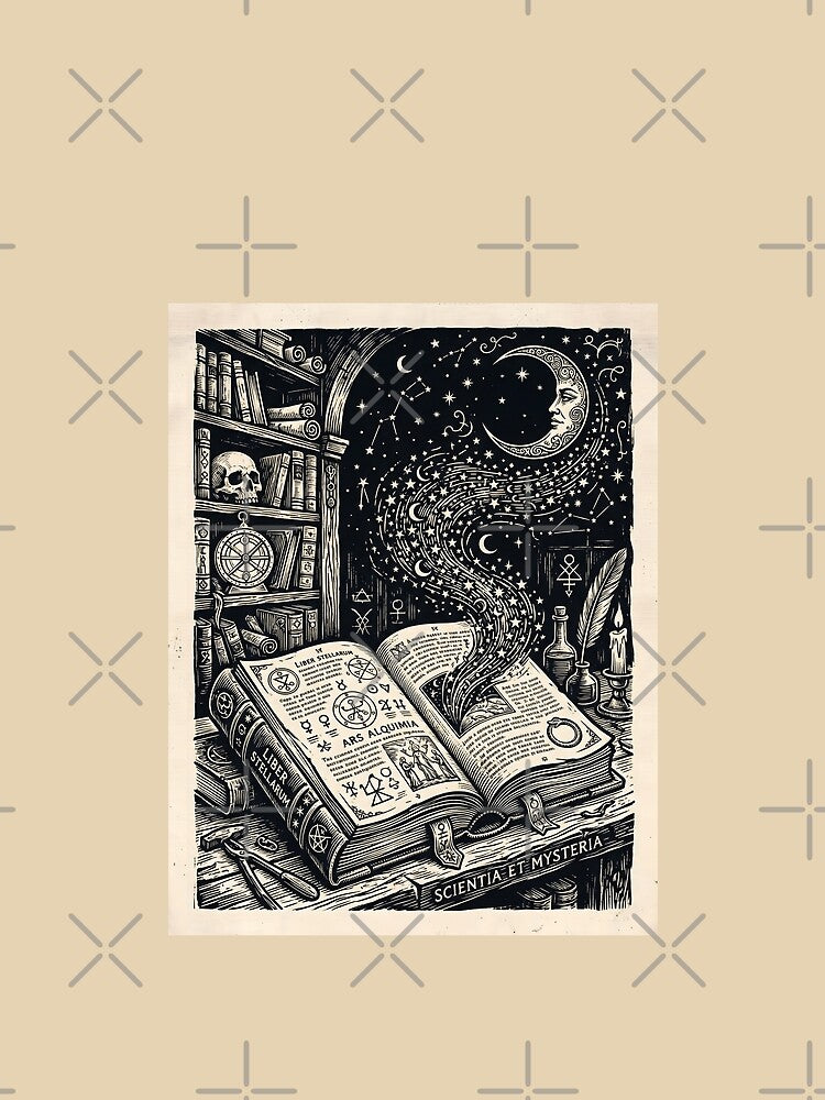 Alchemy Woodcut Liber Stellarum Mysteria by SplashTastic