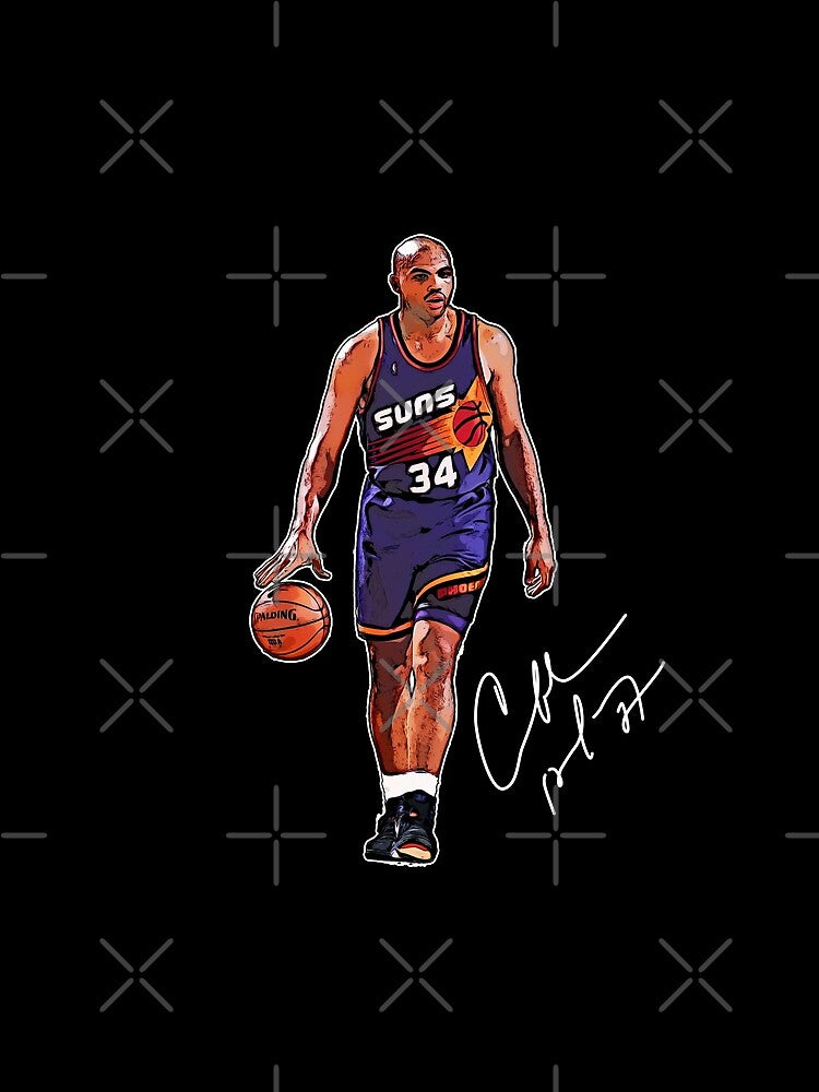 Charles Barkley Sir Charles Chuck Basketball Vintage Retro 80s 90s Bootleg Rap Style by MariaCollier