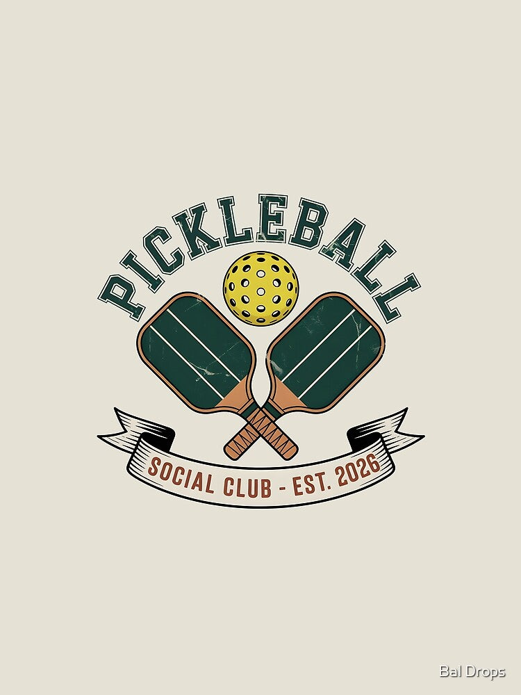 Retro Pickleball Social Club by Bal Drops