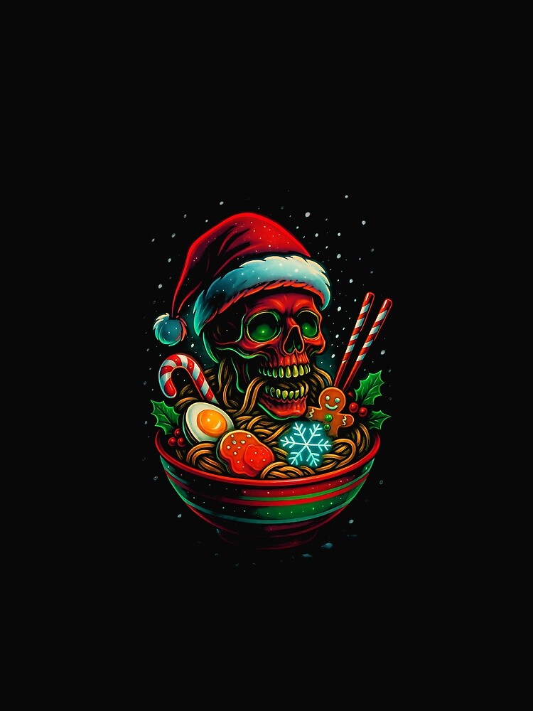 Skull Ramen, Retro Japanese Food by cawtoon