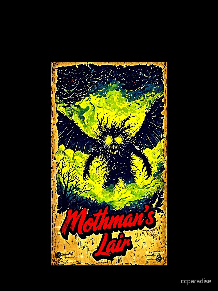 Mothman’s Lair Funny Retro Art Print by Earth Nature Creations