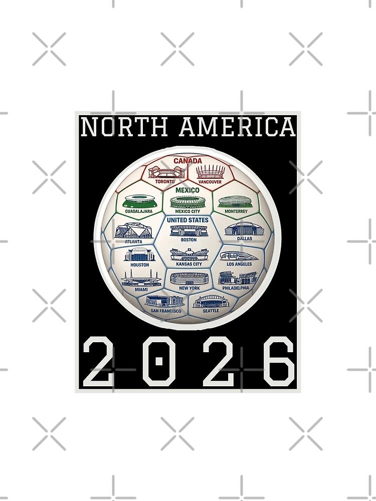 North America 2026 Soccer/Football Stadiums and Host Cities by SHELOPS
