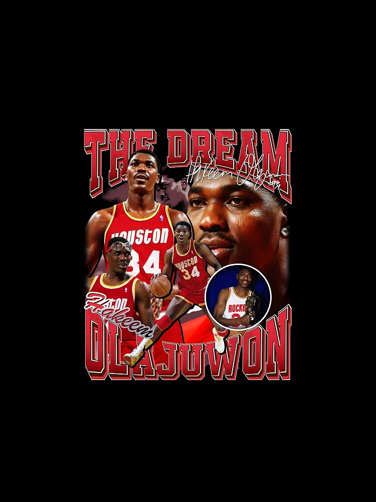 Hakeem Olajuwon The Dream Vintage Basketball Legend Signature Retro 80s 90s Bootleg Rap Style by humbertuks