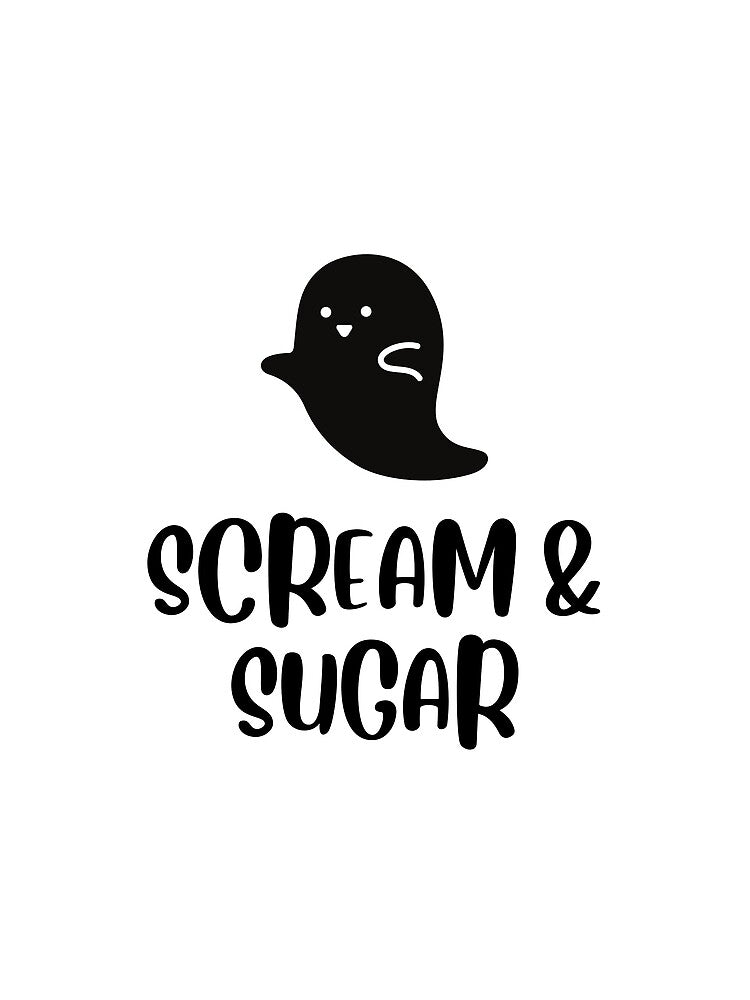 Scream and Sugar Spooky Ghost - B&W by Mspicer113