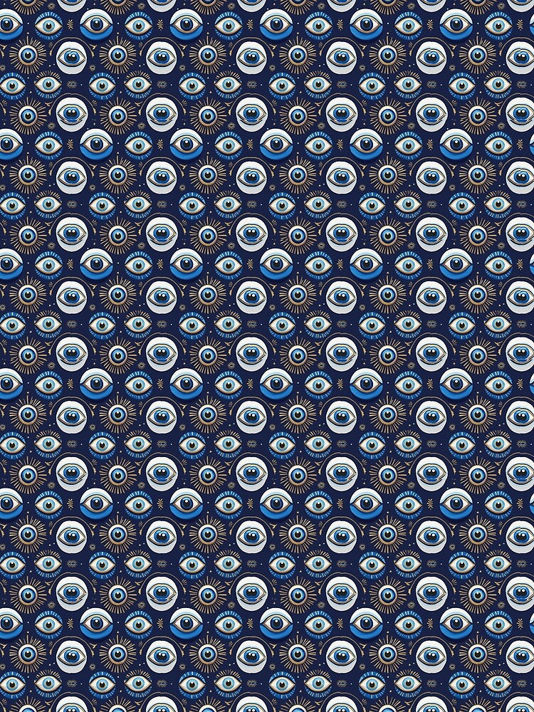 Mystical Evil Eye Amulet Pattern Design by MyWittyThings