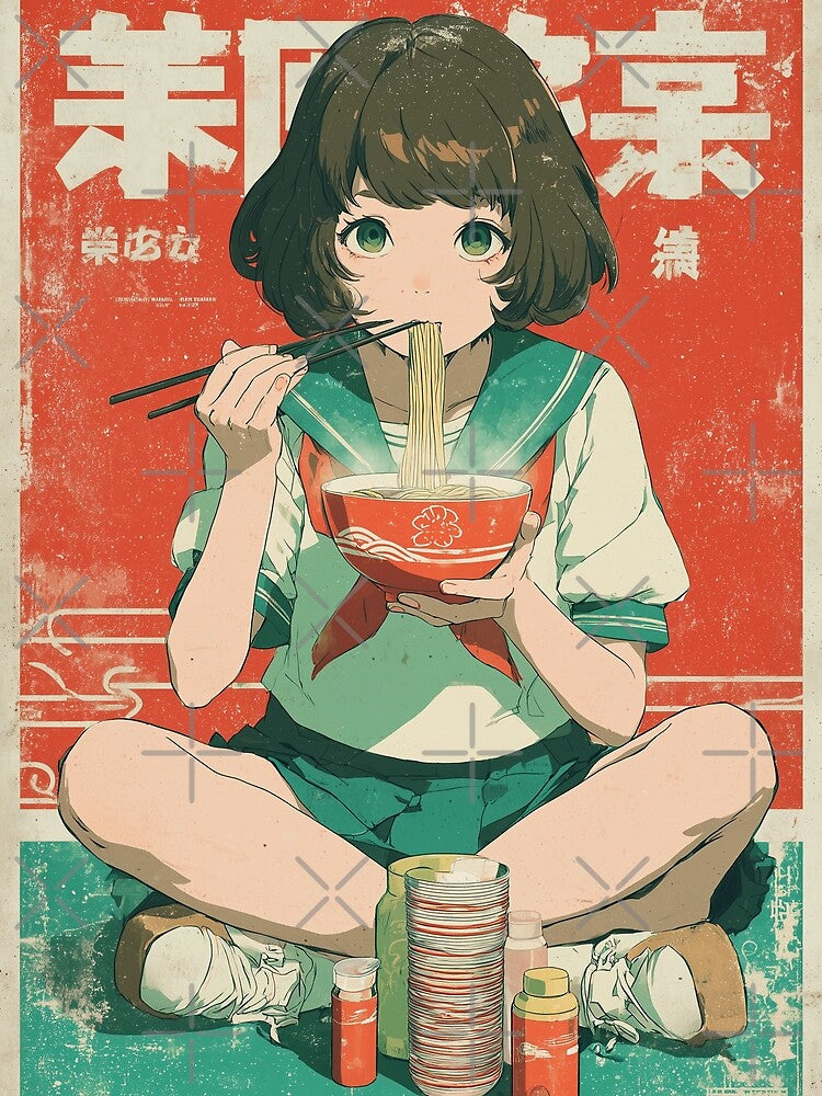 Ramen Break Retro Vibes by ArgentoArt